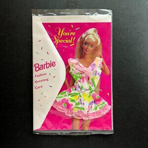 Barbie Fashion Outfit Pink Floral "You're Special" Greeting Card